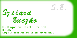 szilard buczko business card