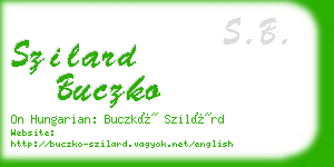 szilard buczko business card